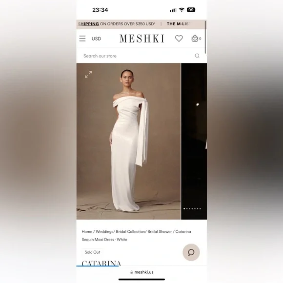 slim fit dress slacks Jenny Hand Embellished Maxi Dress / Gold | Meshki main image 0
